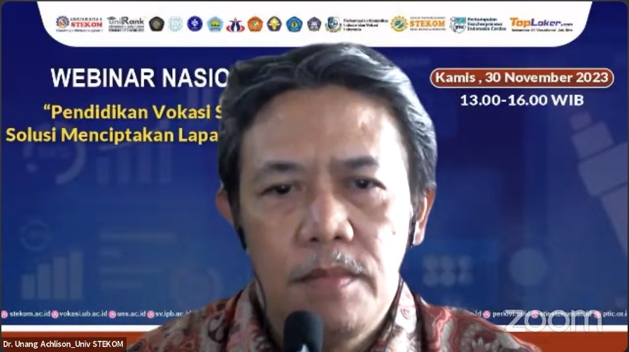 WEBINAR NASIONAL Pendidikan Vokasi sebegai Solusi Menciptakan Lapangan Kerja