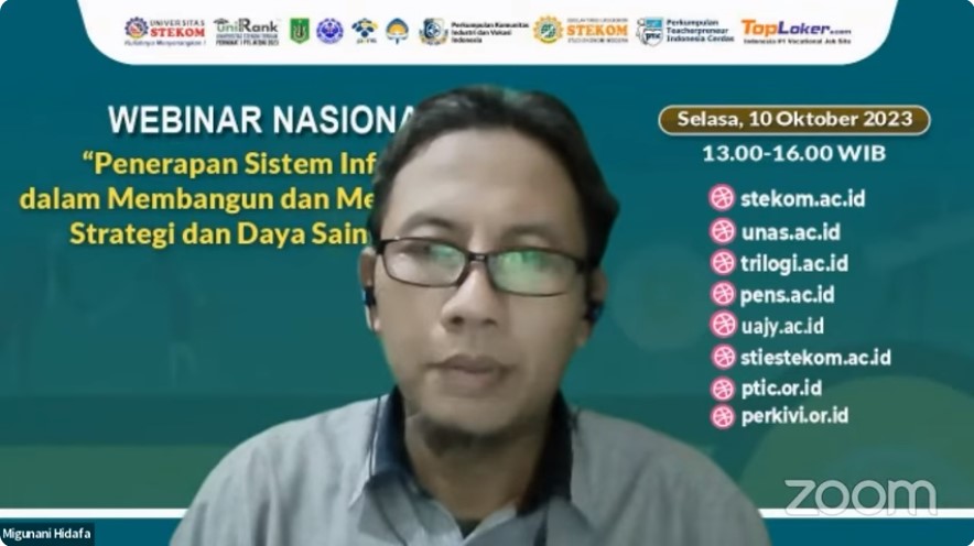 WEBINAR NASIONAL Penerapan Sistem Informasi dalam Membangun dan Meningkatkan Strategi dan Daya Saing Bisnis