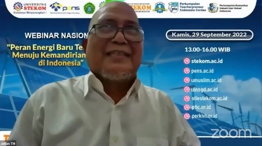 WEBINAR NASIONAL Peran Energi Baru Terbarukan Menuju Kemandirian Energi di Indonesia