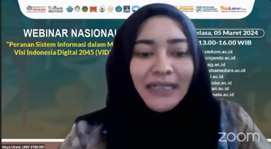 WEBINAR NASIONAL Peranan Sistem Informasi dalam Mencapai Visi Indonesia Digital 2045 (VID2045)