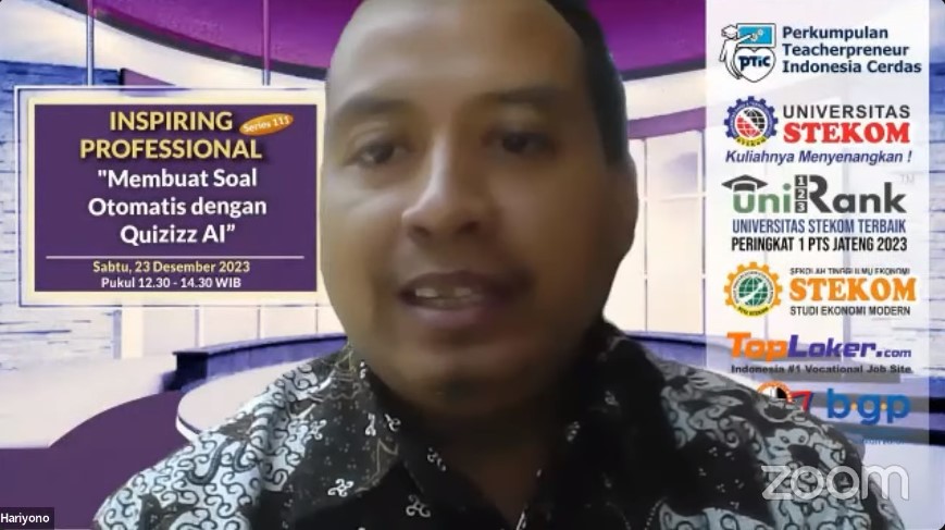 INSPIRING PROFESSIONAL Membuat Soal Otomatis dengan Quizizz AI