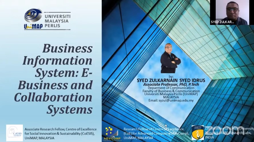 INTERNATIONAL VISITING LECTURE Business Information System (E-Business and Collaboration Systems)