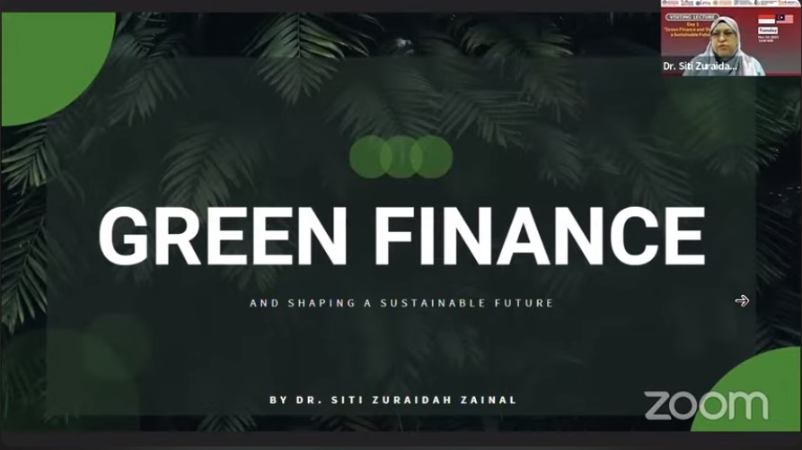 INTERNATIONAL Visiting Lecture Green Finance and Shaping a Sustainable Future