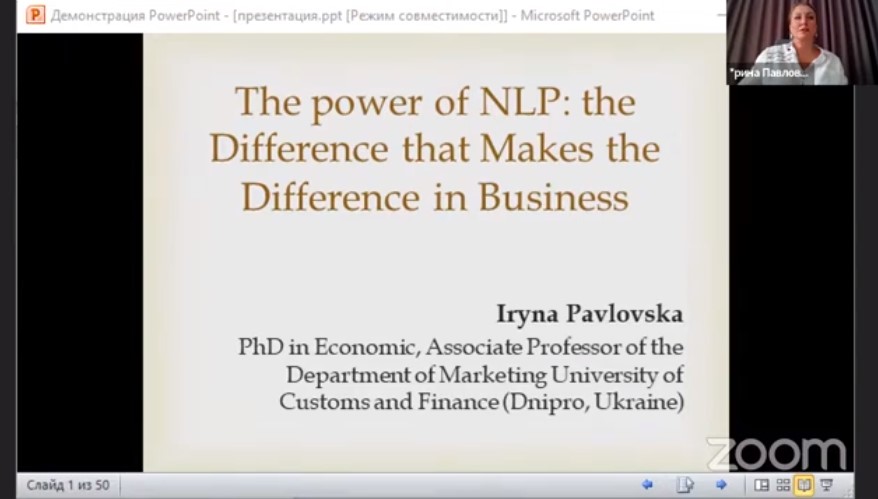 INTERNATIONAL VISITING LECTURE The power of NLP: the Difference that Makes the Difference in Business 