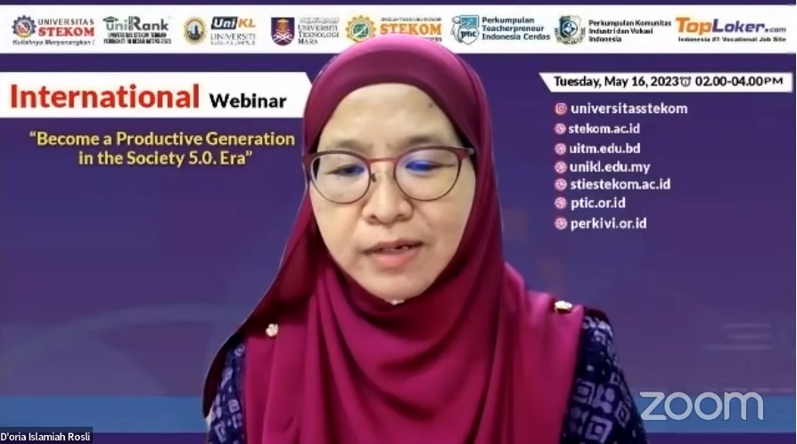 INTERNATIONAL WEBINAR Become a Productive Generation in the Society 5.0. Era