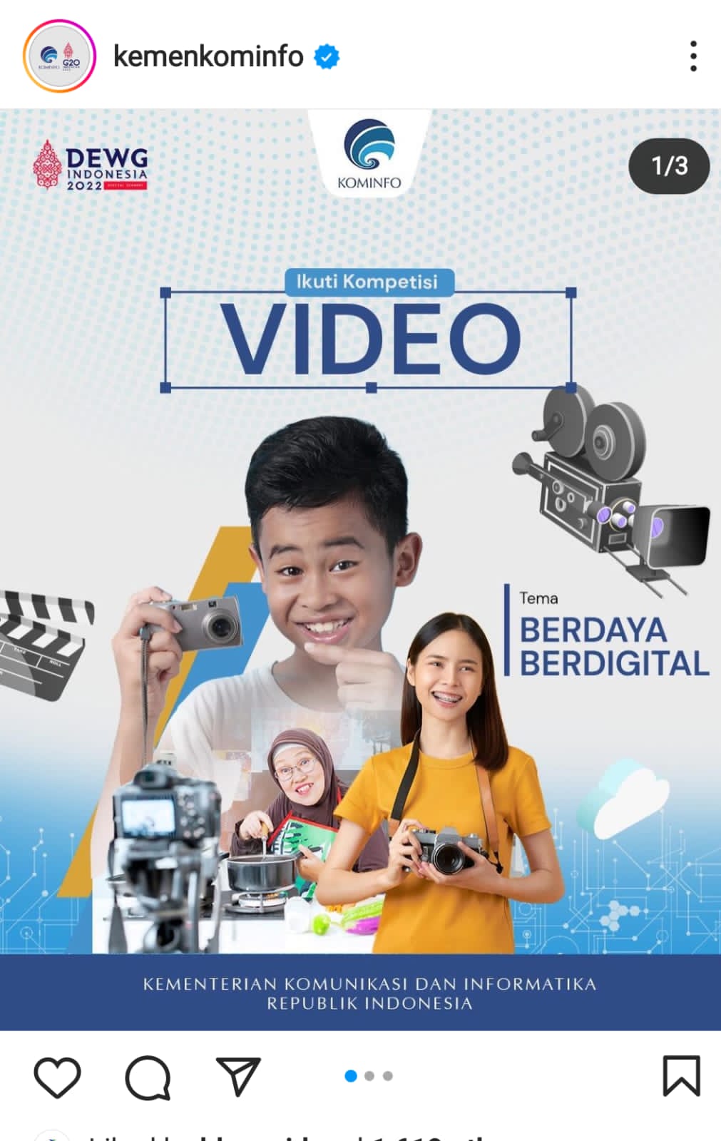 Juliana Syahfitri : MOST LIKE Kompetisi Video Berdaya Berdigital KEMENKOMINFO