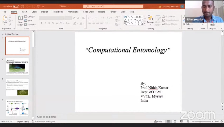 VISITING LECTURE ''Computational Entomology''