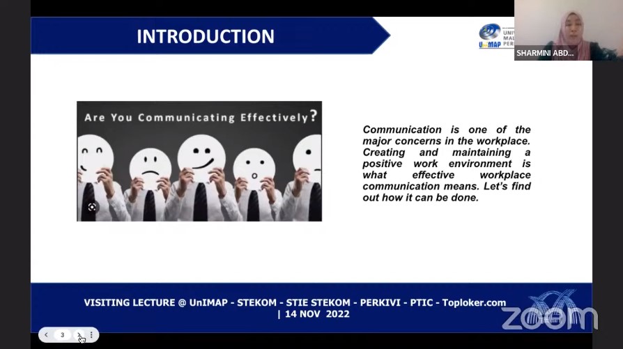 Visiting Lecture Day 2 Effective Communication in the Workplace