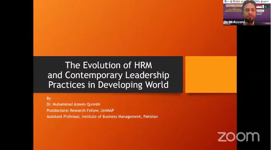 VISITING LECTURE DAY 4 Human Resouce Management (The Evolution of HRM and Contemporary Leadership Practices in Developing Countries)