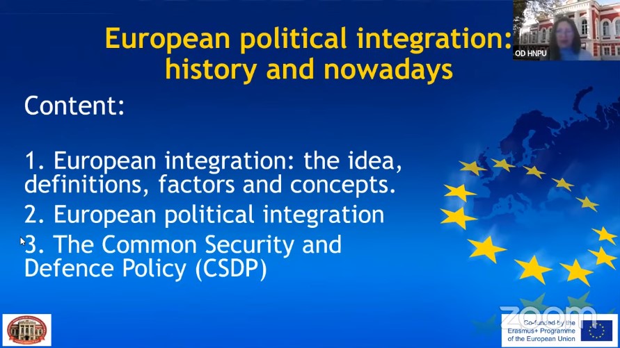 VISITING LECTURE DAY 5 European Political Integration: History and Nowadays