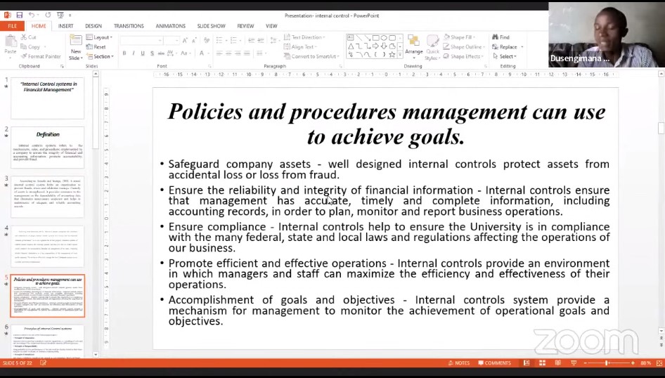 VISITING LECTURE ''Internal Control System in Financial Management''