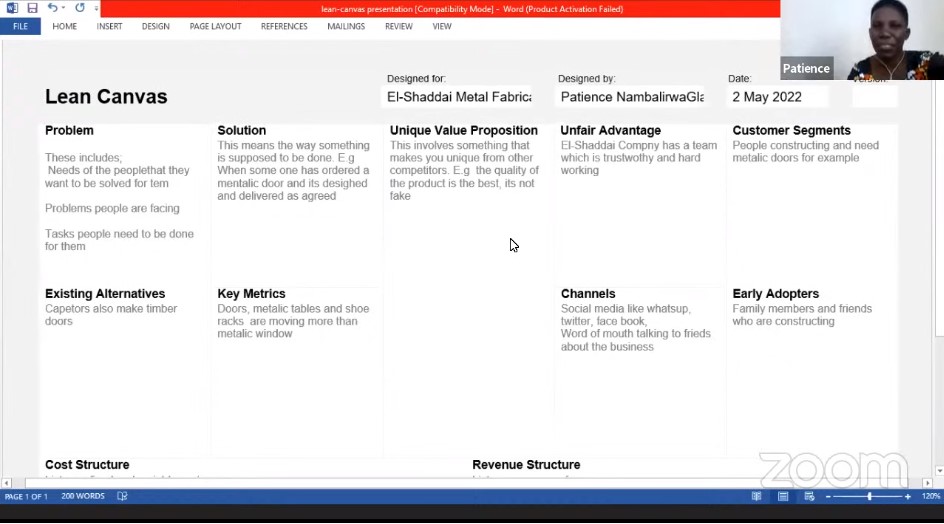 VISITING LECTURE ''Lean Canvas A One Page Business Plan for a Startup Entrepreneur''