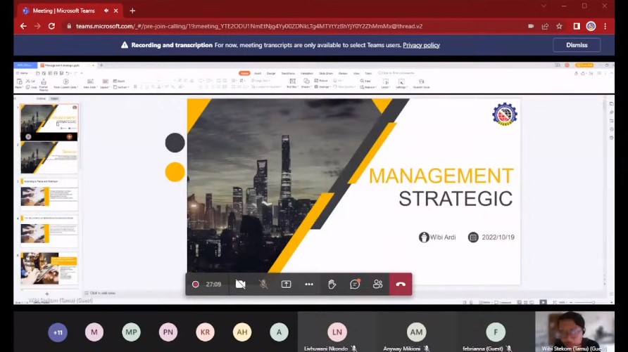 VISITING LECTURE  Strategic Management  