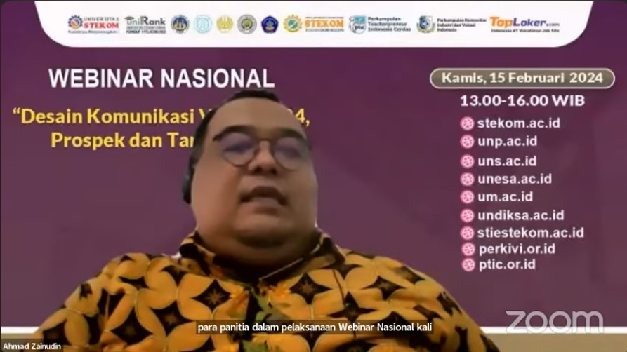 WEBINAR NASIONAL Desain Komunikasi Visual 2024 , Prospek dan Tantangan