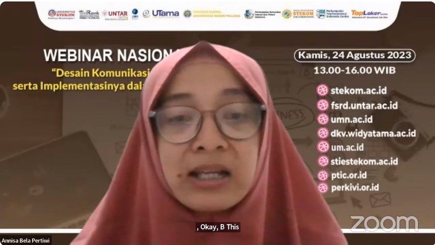 WEBINAR NASIONAL Desain Komunikasi Visual serta Implementasinya dalam Dunia Kerja