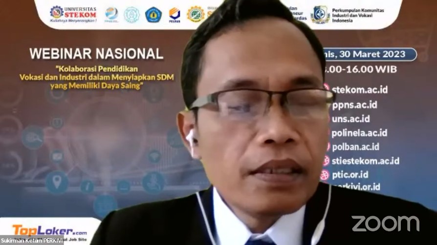 WEBINAR NASIONAL Kolaborasi Pendidikan Vokasi dan Industri dalam Menyiapkan SDM yang Memiliki Daya Saing