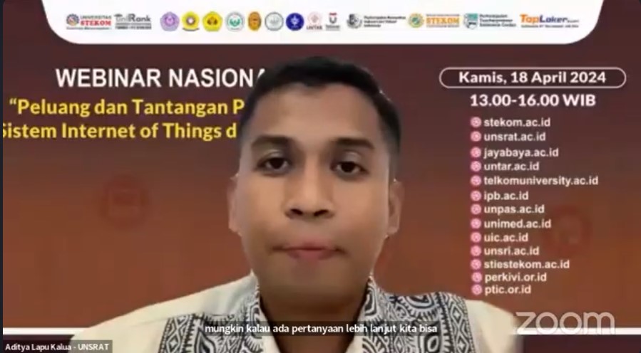 WEBINAR NASIONAL Peluang dan Tantangan Penerapan Sistem Internet of Things di Indonesia