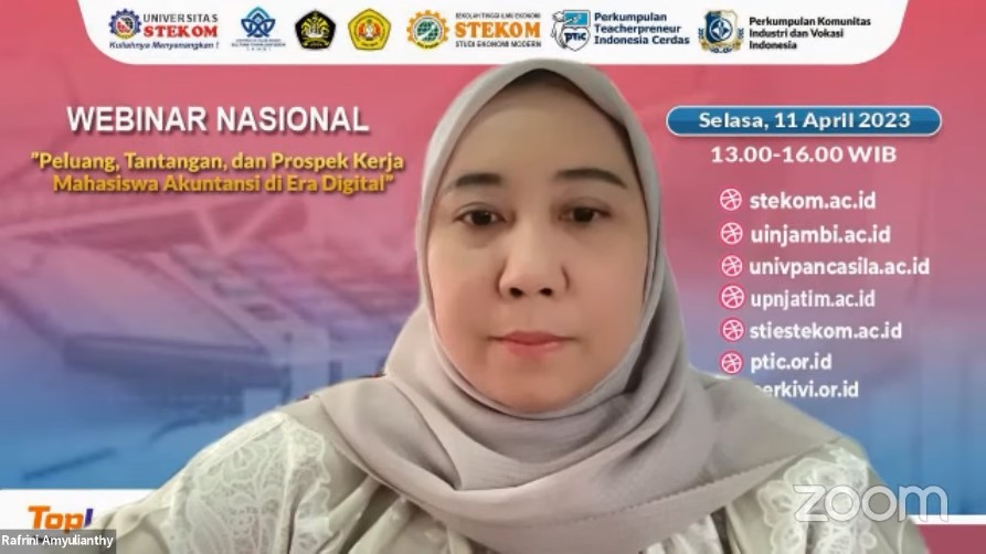 WEBINAR NASIONAL Peluang, Tantangan, dan Prospek Kerja, Mahasiswa Akuntansi di Era Digital