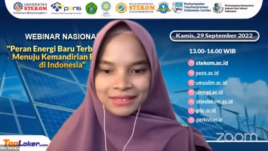 WEBINAR NASIONAL Peran Energi Baru Terbarukan Menuju Kemandirian Energi di Indonesia