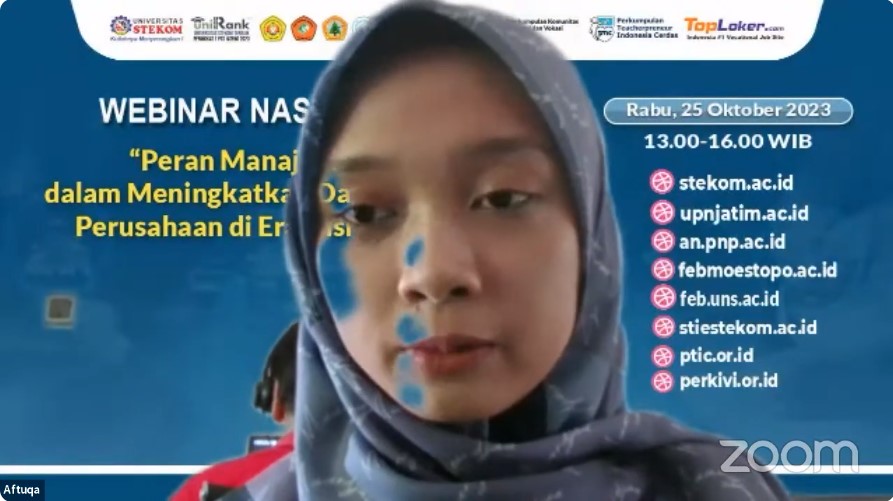 WEBINAR NASIONAL Peran Manajemen dalam Meningkatkan Daya Saing Perusahaan di Era Disruptif