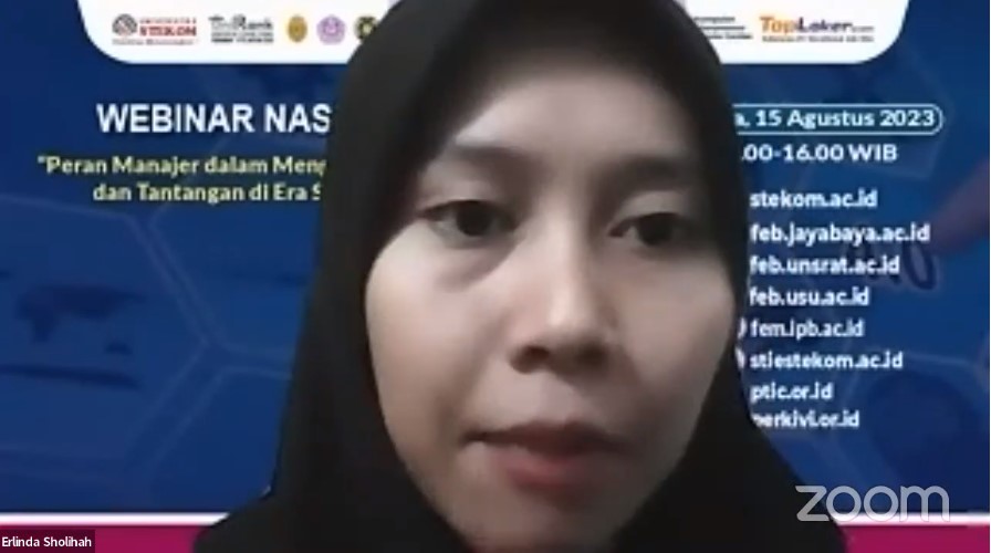 WEBINAR NASIONAL Peran Manajer dalam Menghadapi Peluang dan Tantangan di Era Society 5.0