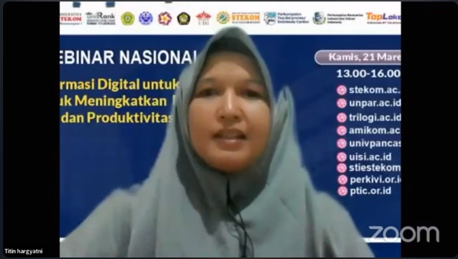 WEBINAR NASIONAL Transformasi Digital untuk UMKM : Jalan untuk Meningkatkan Daya Saing dan Produktivitas