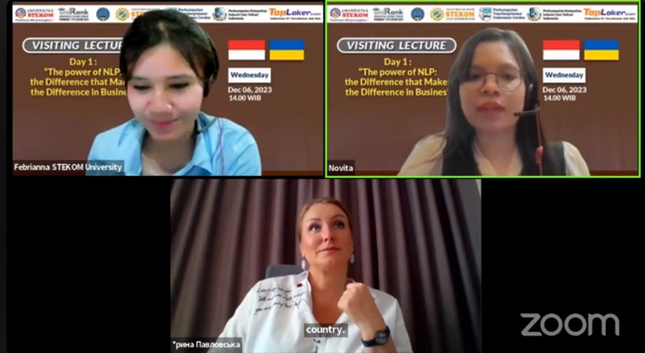 INTERNATIONAL VISITING LECTURE The power of NLP: the Difference that Makes the Difference in Business 