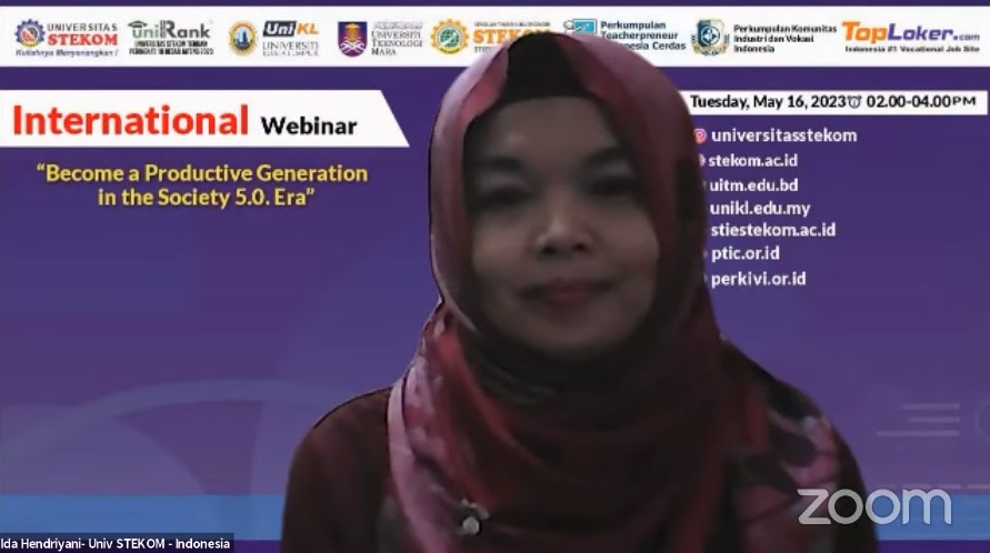 INTERNATIONAL WEBINAR Become a Productive Generation in the Society 5.0. Era