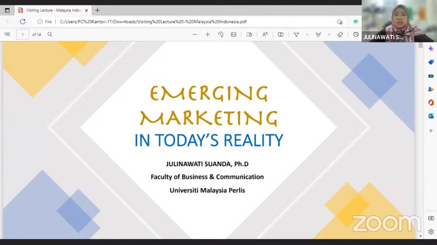 Visiting Lecture Day 1 Emerging Marketing in Today&rsquo;s Reality