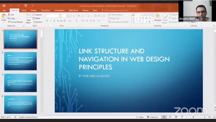 Visiting Lecture Link Structure and Navigation in Web Design Principles