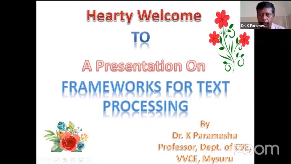 VISITING LECTURE ''Text Processing Frameworks''