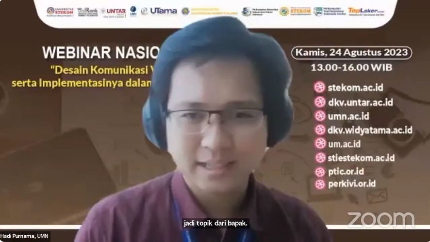 WEBINAR NASIONAL Desain Komunikasi Visual serta Implementasinya dalam Dunia Kerja