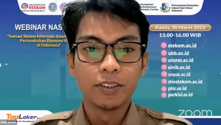WEBINAR NASIONAL Inovasi Sistem Informasi dalam Mendukung Pertumbuhan Ekonomi Kreatif di Indonesia
