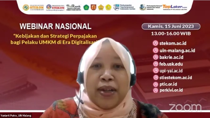 WEBINAR NASIONAL Kebijakan dan Strategi Perpajakan bagi Pelaku UMKM di Era Digitalisasi