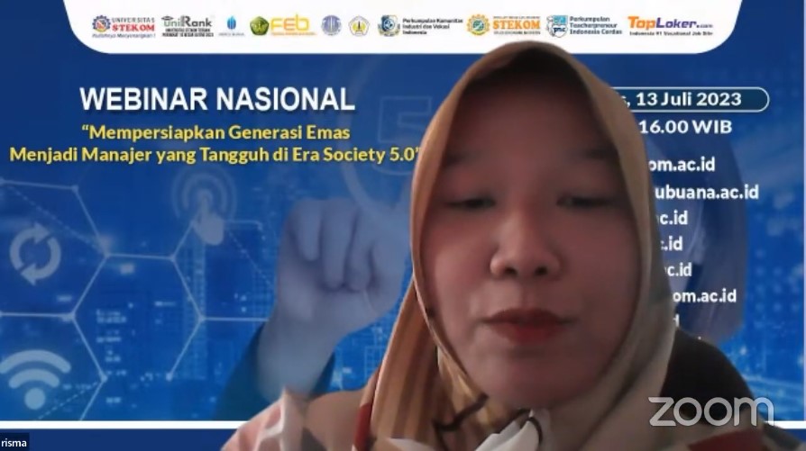 WEBINAR NASIONAL Mempersiapkan Generasi Emas Manjadi Manajer yang Tangguh di Era Society 5.0