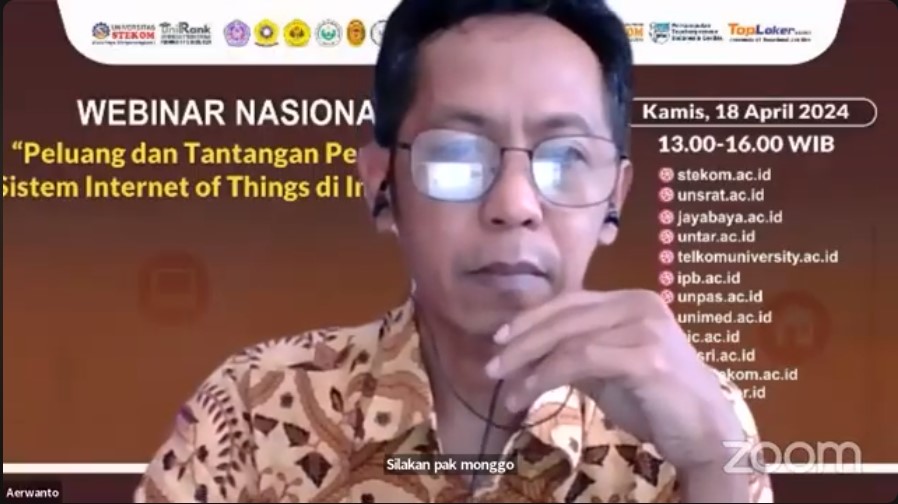 WEBINAR NASIONAL Peluang dan Tantangan Penerapan Sistem Internet of Things di Indonesia
