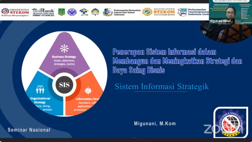 WEBINAR NASIONAL Penerapan Sistem Informasi dalam Membangun dan Meningkatkan Strategi dan Daya Saing Bisnis