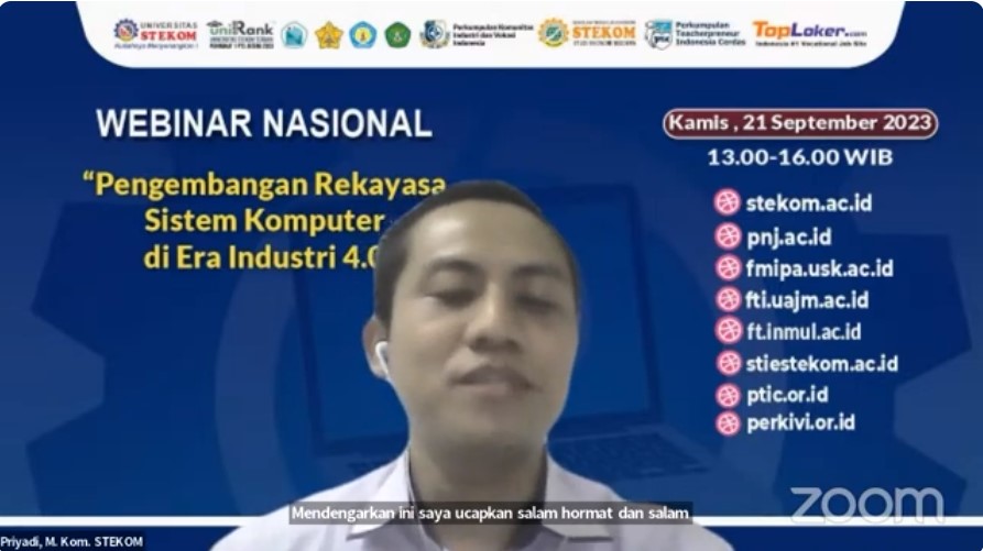 WEBINAR NASIONAL Pengembangan Rekayasa Sistem Komputer di Era Industri 4.0