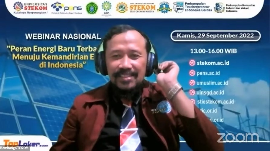 WEBINAR NASIONAL Peran Energi Baru Terbarukan Menuju Kemandirian Energi di Indonesia