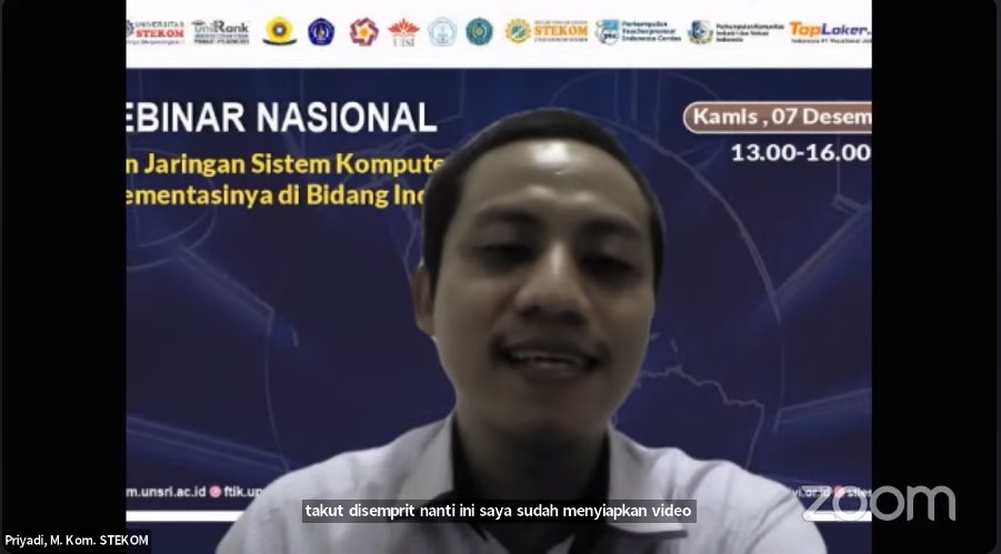 WEBINAR NASIONAL Peran Jaringan Sistem Komputer dan Implementasinya di Bidang Industri