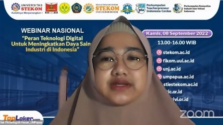 WEBINAR NASIONAL Peran Teknologi Digital Untuk Meningkatkan Daya Saing Industri di Indonesia