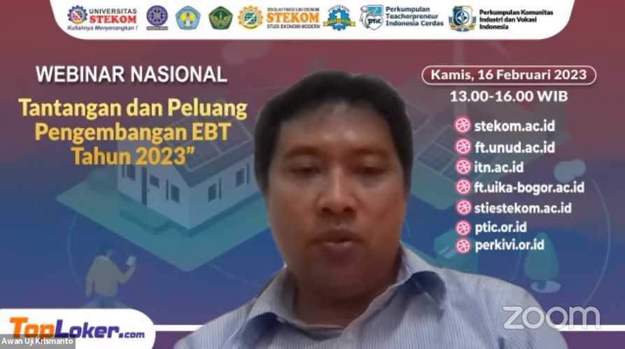 WEBINAR NASIONAL Tantangan dan Peluang Pengembangan EBT Tahun 2023