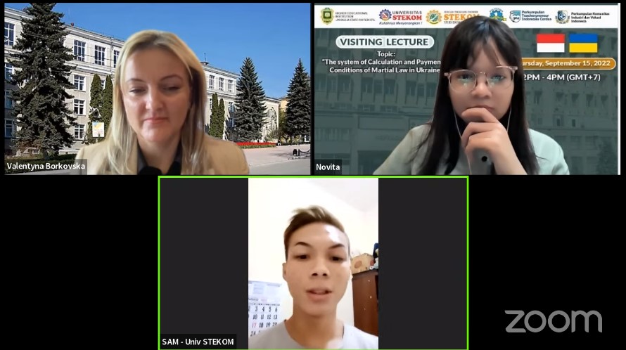 Visiting Lecture  ''The system of Calculation and Payment in Conditions of Martial Law in Ukraina''