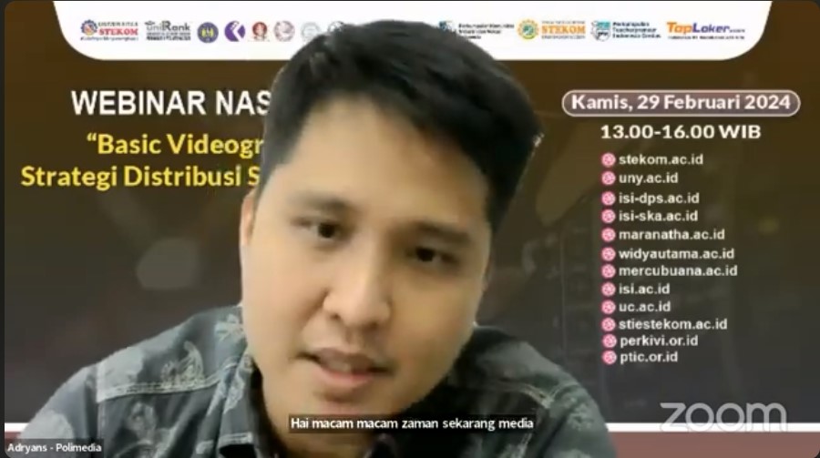 WEBINAR NASIONAL Basic Videografi dan Strategi Distribusi Sosial Media