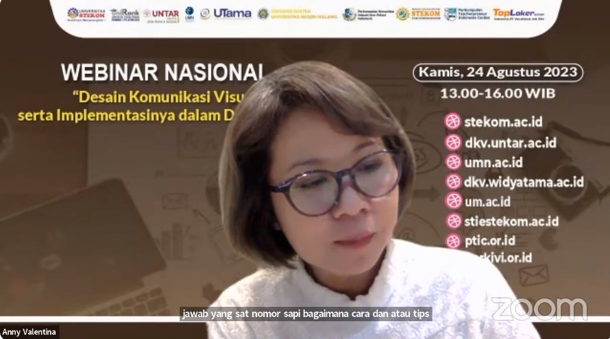 WEBINAR NASIONAL Desain Komunikasi Visual serta Implementasinya dalam Dunia Kerja