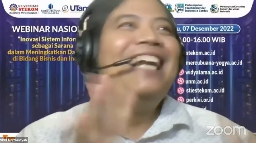WEBINAR NASIONAL Inovasi Sistem Informasi sebagai Sarana dalam Meningkatkan Daya Saing di Bidang Bisnis dan Industri