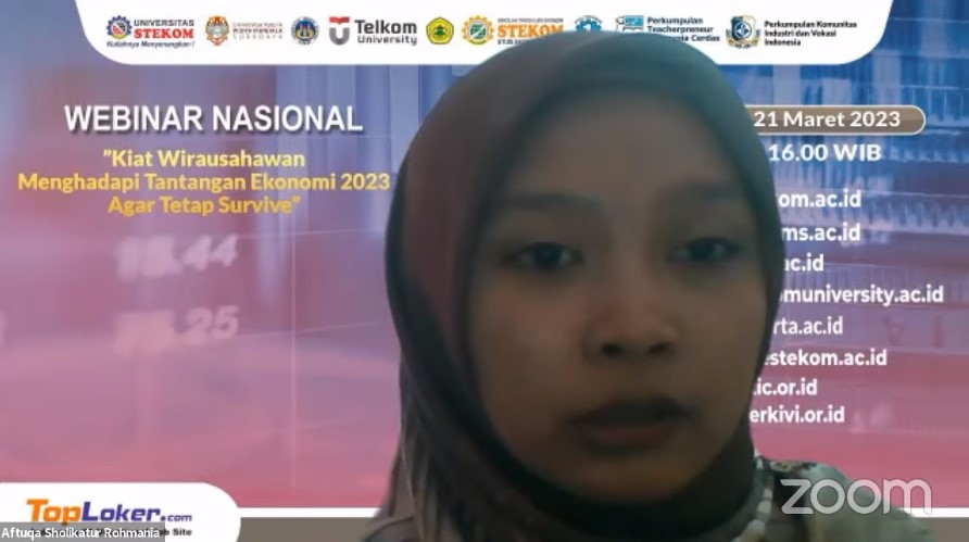 WEBINAR NASIONAL Kiat Wirausahawan Menghadapi Tantangan Ekonomi 2023 Agar Tetap Survive