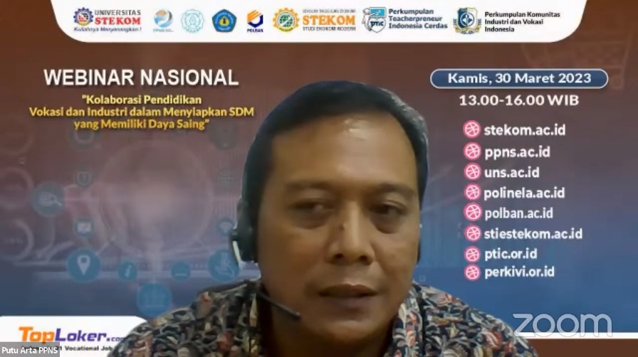 WEBINAR NASIONAL Kolaborasi Pendidikan Vokasi dan Industri dalam Menyiapkan SDM yang Memiliki Daya Saing