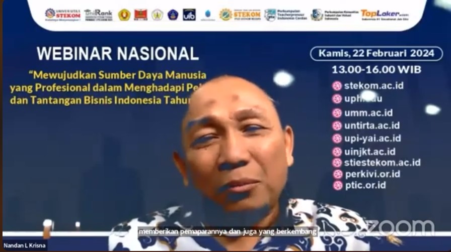 WEBINAR NASIONAL Mewujudkan Sumber Daya Manusia yang Profesional dalam Menghadapi Peluang dan Tantangan Bisnis Indonesia Tahun 2024