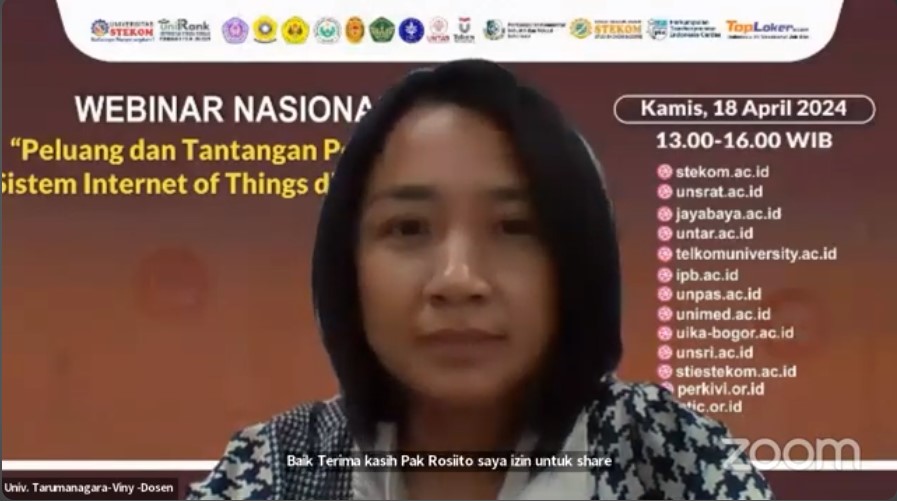 WEBINAR NASIONAL Peluang dan Tantangan Penerapan Sistem Internet of Things di Indonesia